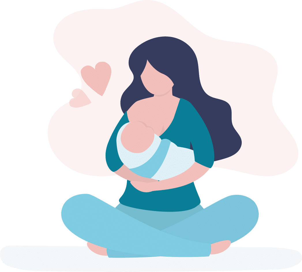 Symbolzeichnung - Stillende Frau